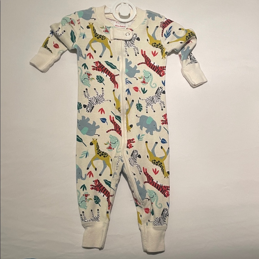 Hanna Andersson Multicolor Animal Print Kids Footie